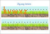 Zig Zag Letter Formation Sheet