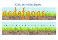 Curly Caterpillar Letter Formation
