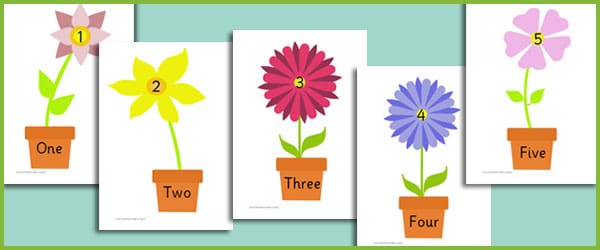 Flowers in Pots -Editable Text