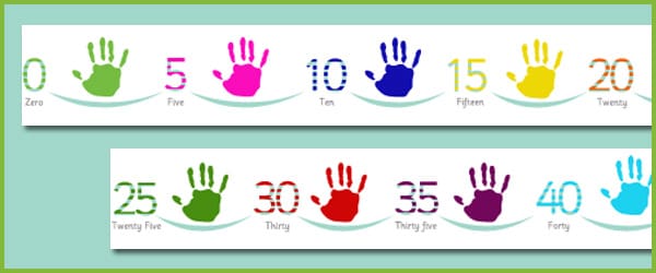 Counting in Fives (Handprints)