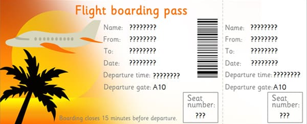 Editable Airline Tickets