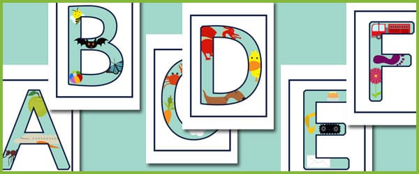 A - Z Themed Letters (Uppercase)