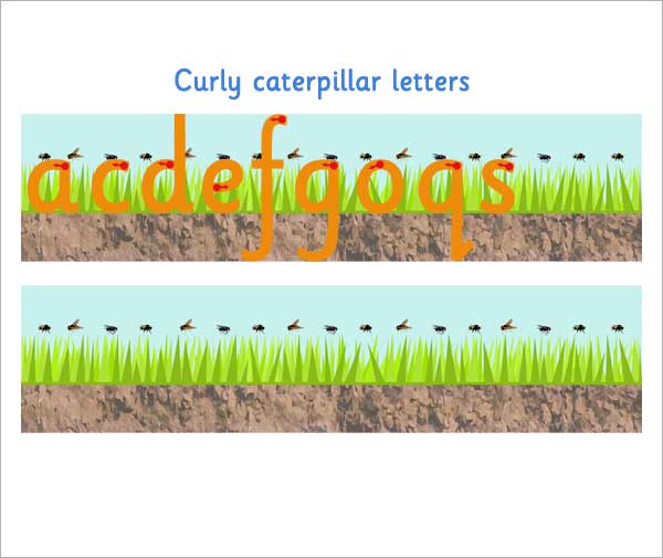 curly caterpillar letters