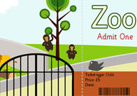 Zoo role play ticket