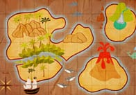 Pirate Treasure Map Poster