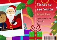 Editable Ticket To See Santa