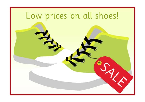 Shoe shop sale poster