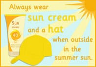 Sun cream poster