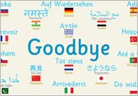 Multilingual ‘Goodbye’ Poster