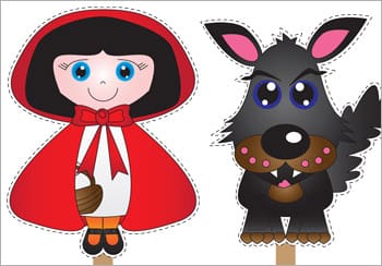 Red Riding Hood Stick Puppets