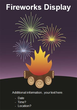 Editable bonfire night poster