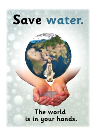 Save water poster