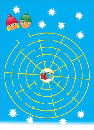 Christmas maze puzzle