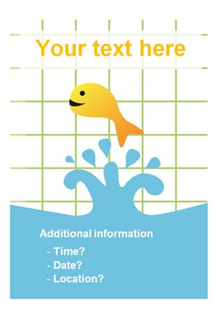 Editable swimming lessons poster