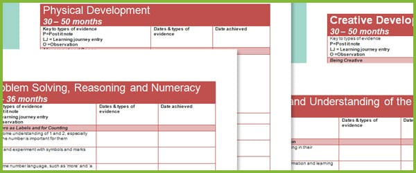 EYFS Evidence Gathering