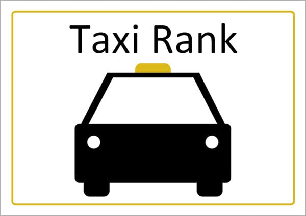 Taxi rank poster