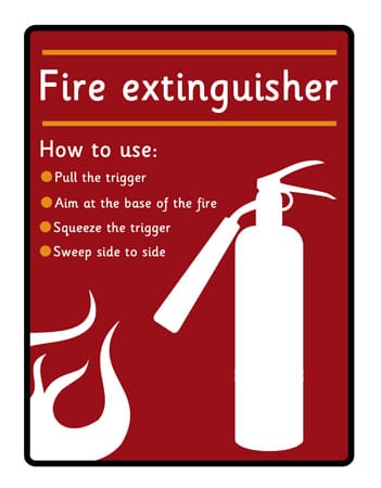 Fire extinguisher poster