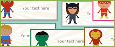 Editable Superhero Labels