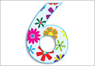 Beautifully Illustrated Floral Display Numbers