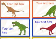 Editable Dinosaur Themed Stickers
