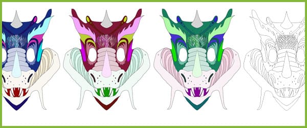 Dragon Role-Play Masks