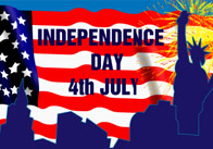 Large American Independence Day Banner
