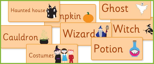 Halloween Word Cards