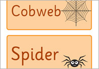 Editable Halloween Word Cards / Labels