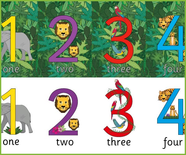 Jungle Display Numbers