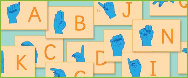 Sign Language Flash Cards (A-Z)