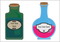 Editable Pupil Self-Registration Potion Bottles