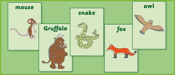 Gruffalo flash cards