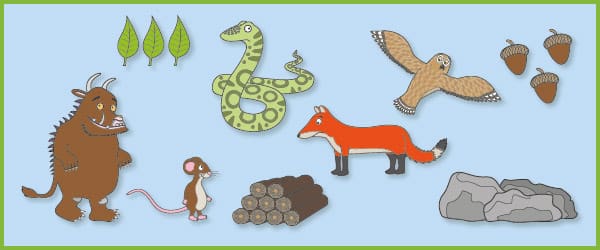 The Gruffalo Story Prompts / Cut Outs