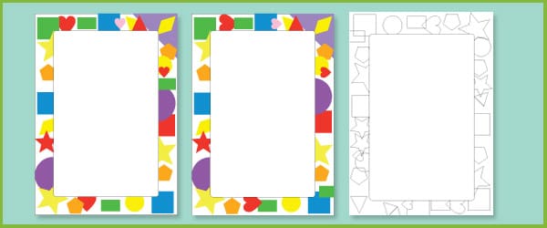 2D shape notepaper / page border