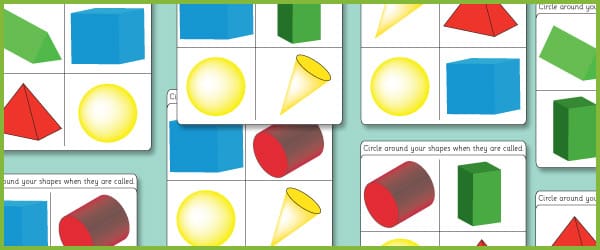 3D Shape Bingo