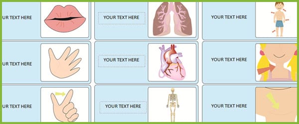 Editable Body Parts Labels