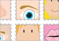 Facial Features Bingo Cards