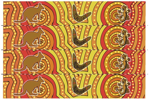 Aboriginal Art Themed Display Border