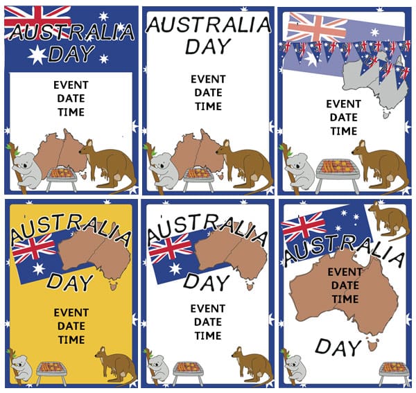 Australia Day Event Posters