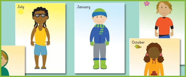 Seasonal clothes posters