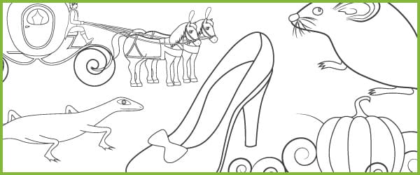 Cinderella Colouring Sheets