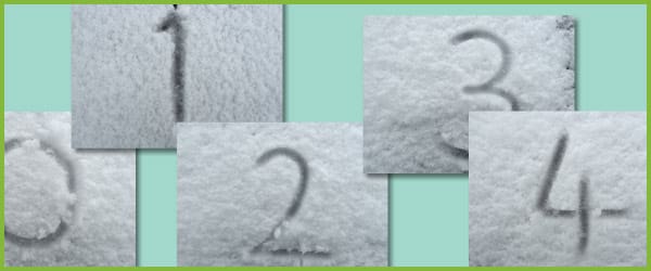 Snow Number Photographs