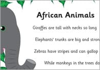 African Animals Poem