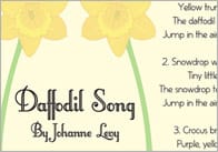 Illustrated Daffodil Song Sheet