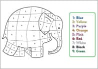 Elmer the Elephant Colour by Numbers