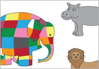 Elmer the Elephant Story Cut-Outs