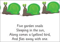 Five Garden Snails Poem