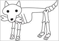 Funny Bones Moving Dog Cut-Out Poster