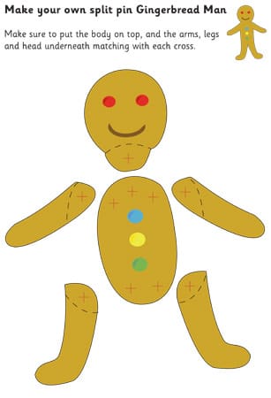 Gingerbread Man Split-Pin Character