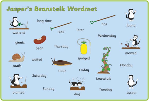 Jasper’s Beanstalk Word Mats